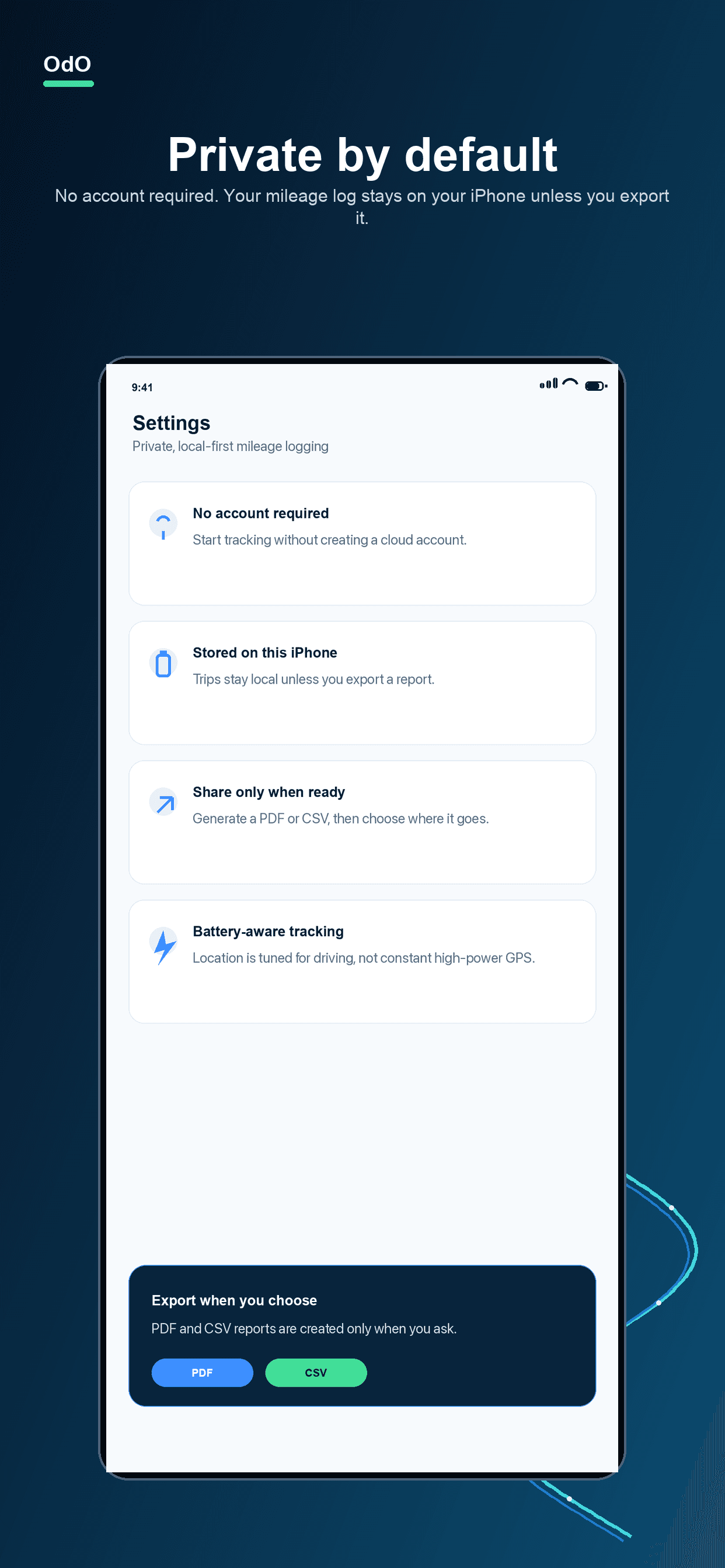OdO privacy screenshot